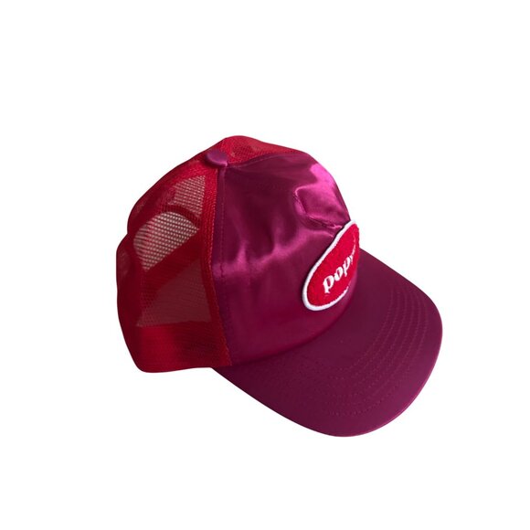 POPPI Pink Red Mesh Trucker Hat Cap NEW without tags - Picture 2 of 6